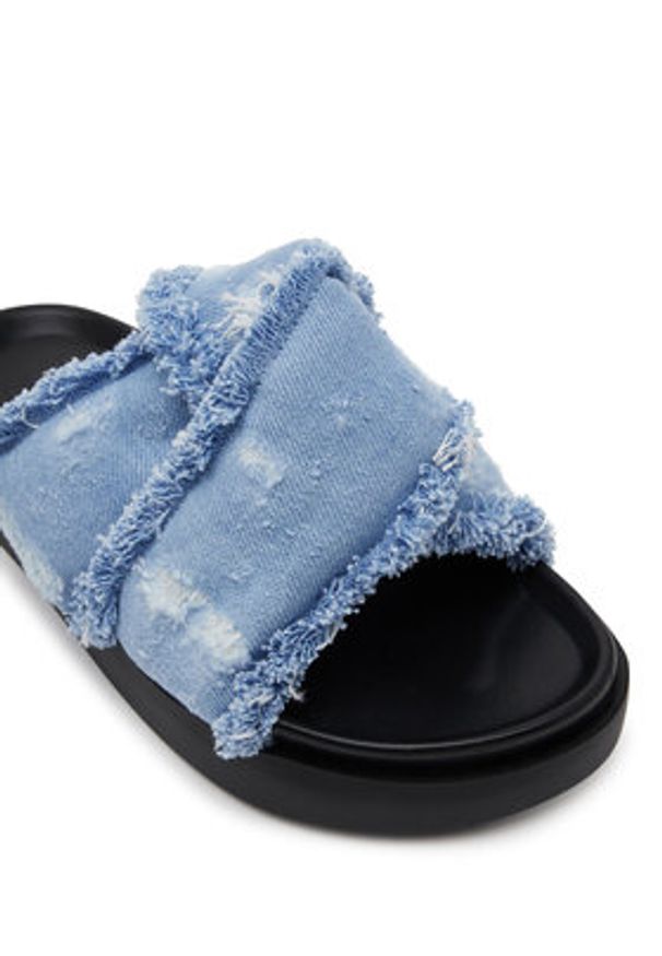 Inuikii Klapki Soft Crossed Jeans 70104-142 Błękitny. Kolor: niebieski. Materiał: materiał