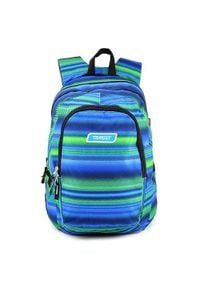 Target Plecak docelowy dla studentów, Zielono-niebieski z wzorem. Kolor: wielokolorowy, zielony, niebieski. Styl: młodzieżowy #1