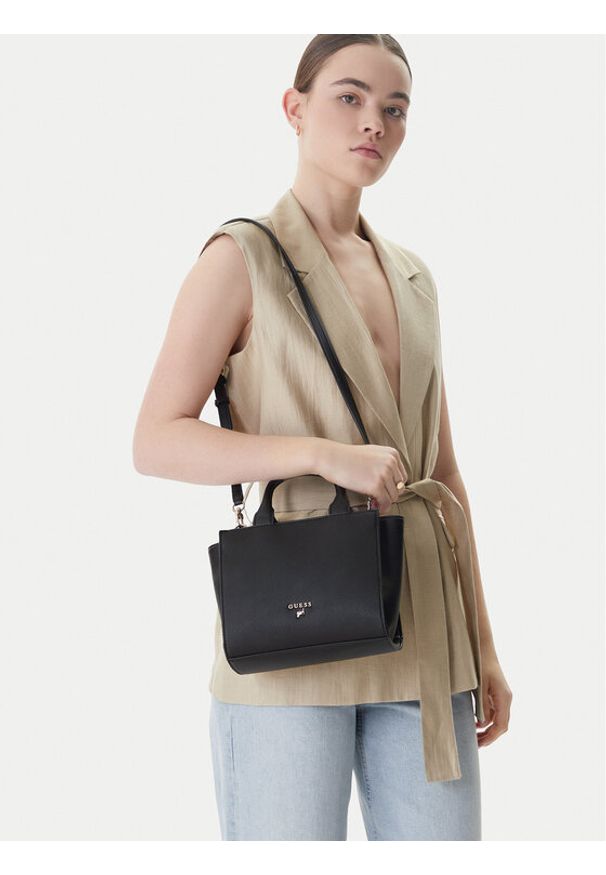 Guess Torebka J5GZ06 WG730 Czarny. Kolor: czarny. Materiał: skórzane