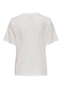 only - ONLY T-Shirt Bilins 15320615 Biały Regular Fit. Kolor: biały. Materiał: syntetyk, bawełna #2