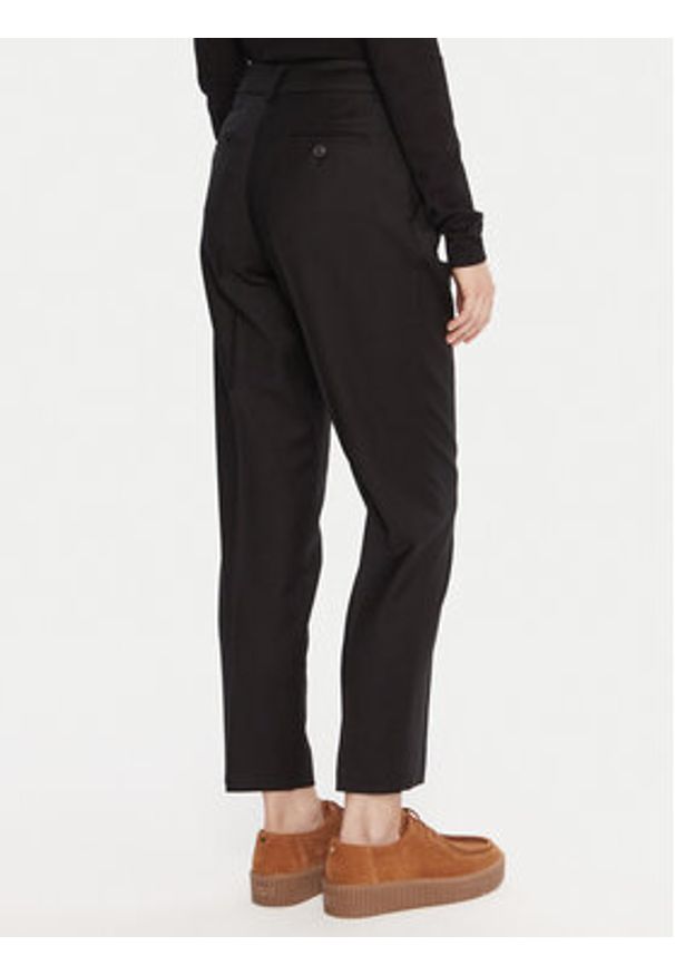 Weekend Max Mara Spodnie materiałowe Caldaia 2525136152 Czarny Regular Fit. Kolor: czarny. Materiał: wełna