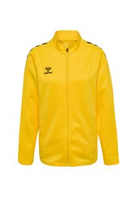 Damska bluza dresowa zapinana na zamek Hummel Core XK. Kolor: wielokolorowy, żółty, pomarańczowy. Materiał: dresówka. Sport: piłka ręczna #1