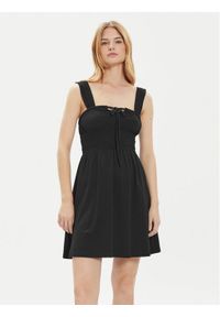 Brave Soul Sukienka letnia LDRJ-627WINONA Czarny Straight Fit. Kolor: czarny. Materiał: bawełna. Sezon: lato #1