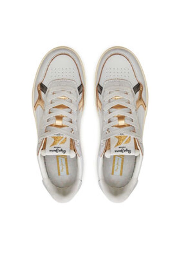 Pepe Jeans Sneakersy Kore Club W PLS00021 Biały. Kolor: biały. Materiał: skóra