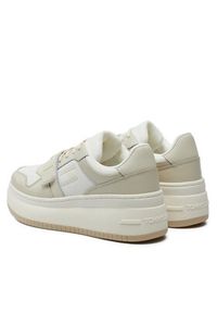 Tommy Jeans Sneakersy Tjw Retro Basket Flatform Velcro EN0EN02573 Écru #5