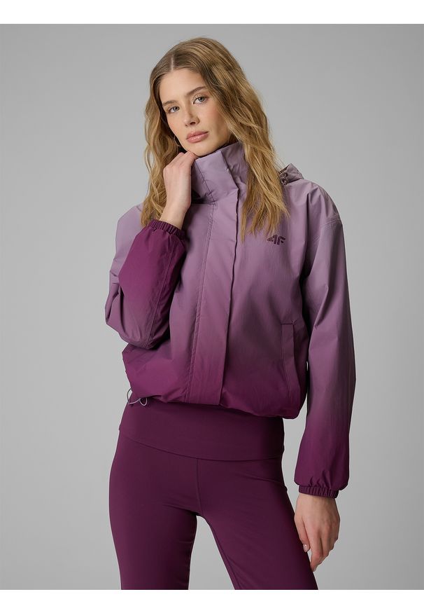 4f - 4F Kurtka przejściowa membrana 5000 damska - multikolor L. Okazja: na co dzień. Typ kołnierza: kołnierzyk stójkowy. Kolor: wielokolorowy. Materiał: materiał. Wzór: gładki. Styl: casual