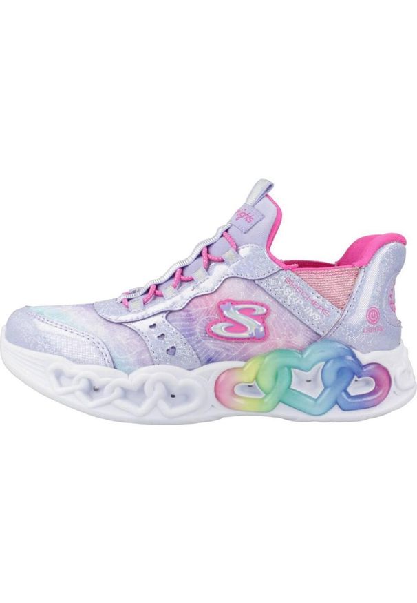 skechers - Buty do chodzenia dla dzieci Skechers Infinite Heart Light. Kolor: fioletowy. Materiał: syntetyk, materiał. Szerokość cholewki: normalna. Model: Skechers Sport. Sport: turystyka piesza