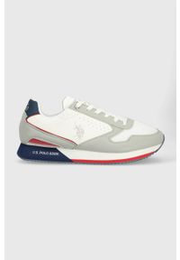 U.S. Polo Assn. sneakersy NOBIL kolor biały. Nosek buta: okrągły. Zapięcie: sznurówki. Kolor: biały. Materiał: guma