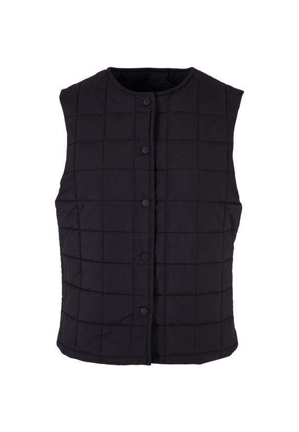 Damska kurtka bez rękawów z podszewką Urban Classics. Kolor: czarny. Materiał: materiał. Długość rękawa: bez rękawów