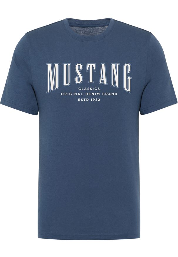 Męski T-Shirt Mustang Style Alex Dark Denim 1017335 5242. Materiał: denim