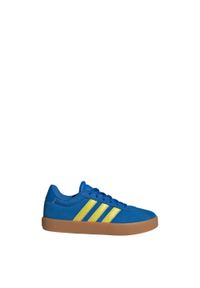 Adidas - Buty VL Court 3.0 Kids. Kolor: zielony, wielokolorowy, niebieski, brązowy. Materiał: zamsz, materiał