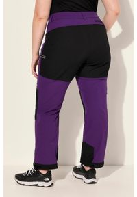 ULLA POPKEN - Damskie Hybrydowe spodnie trekkingowe HYPRAR odblaski pasek na rzep. Kolekcja: plus size. Kolor: fioletowy. Materiał: materiał, poliester, bawełna. Długość: długie