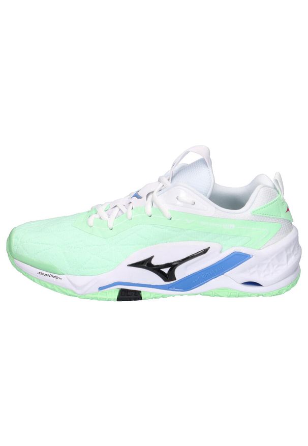 Buty Mizuno Wave Stealth Neo 2 do piłki ręcznej zielone. Kolor: zielony, biały, wielokolorowy. Model: Mizuno Wave. Sport: piłka ręczna