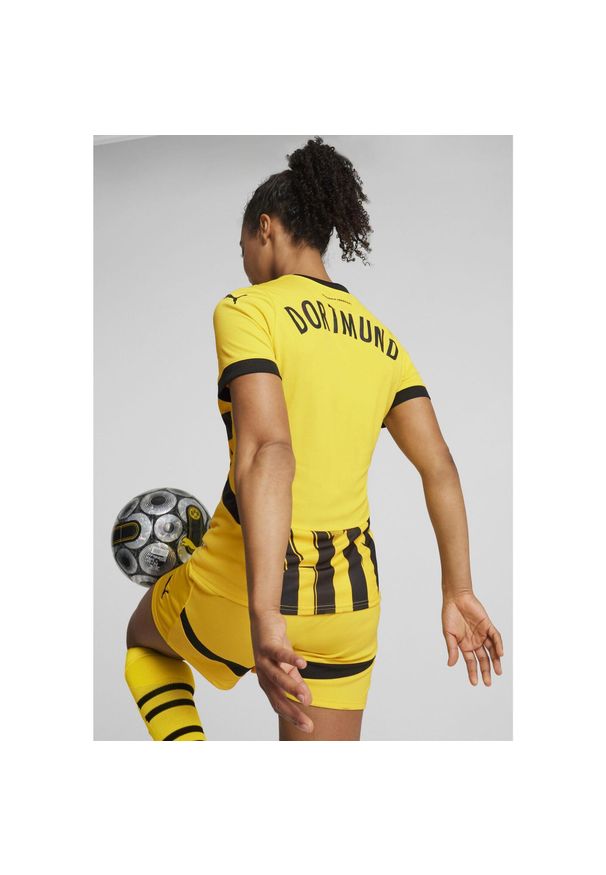 Puma - Damska koszulka pucharowa Borussia Dortmund 24/25 PUMA Faster Yellow Black. Kolor: żółty, wielokolorowy, czarny