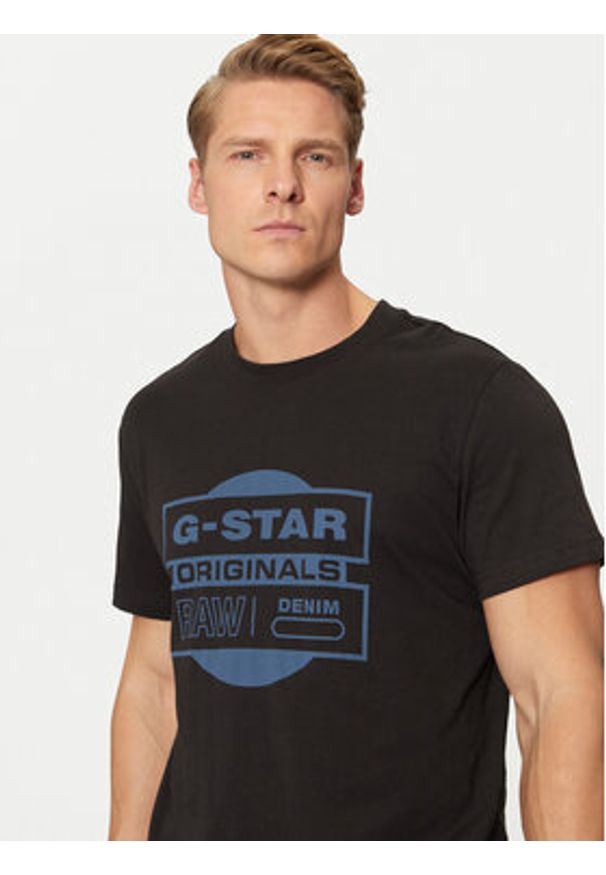 G-Star RAW - G-Star Raw T-Shirt Originals D25443-8415 Czarny Regular Fit. Kolor: czarny. Materiał: bawełna