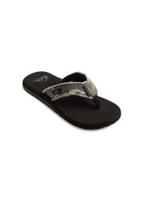 Japonki plażowe męskie Quiksilver Monkey Abyss. Okazja: na plażę. Kolor: zielony. Materiał: tkanina. Styl: sportowy