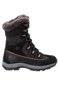 Buty do chodzenia damskie Jack Wolfskin Aspen High Texapore. Wysokość cholewki: za kostkę. Kolor: czarny. Materiał: materiał, skóra, syntetyk. Szerokość cholewki: normalna. Sport: turystyka piesza