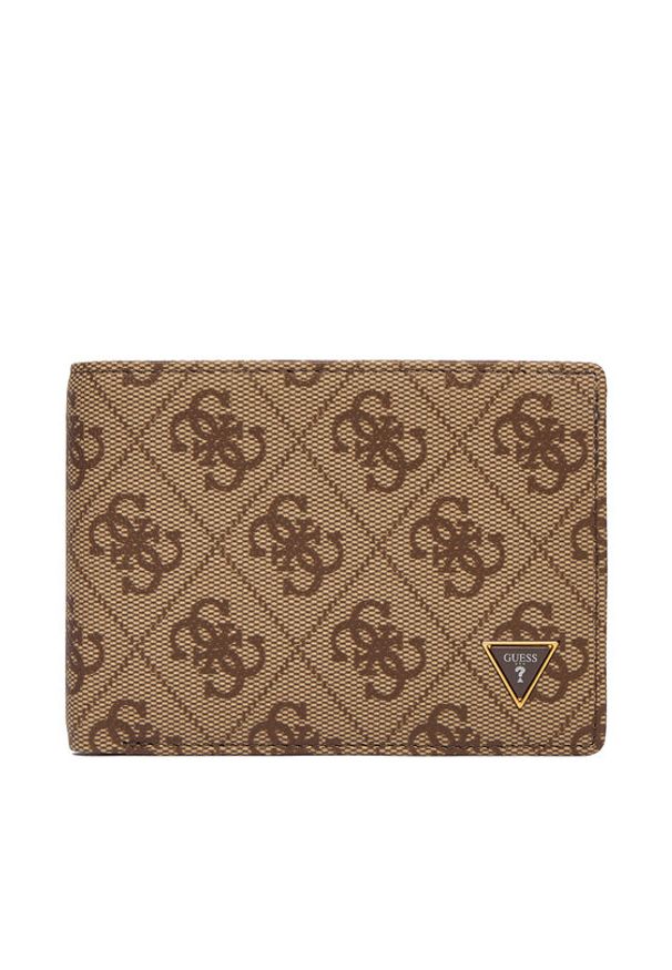 Guess Duży Portfel Męski SMMALL LEA27 Brązowy. Kolor: brązowy. Materiał: skóra