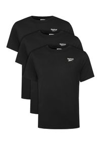 Reebok Komplet 3 t-shirtów Wendell RK25190CCM Czarny Regular Fit. Kolor: czarny. Materiał: bawełna