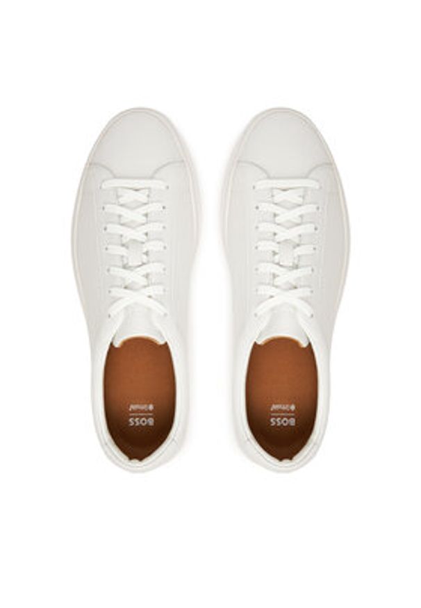 BOSS Sneakersy Kieran 50548716 Brązowy. Kolor: brązowy. Materiał: skóra