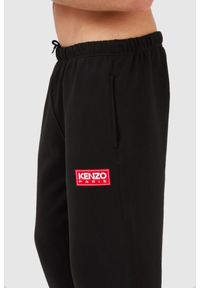 Kenzo - KENZO Czarne spodnie dresowe męskie. Kolor: czarny. Materiał: dresówka