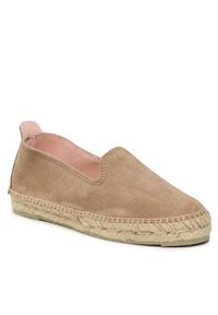 Manebi Espadryle Flat Espardilles W 1.9 N0 Beżowy. Kolor: beżowy. Materiał: skóra, zamsz