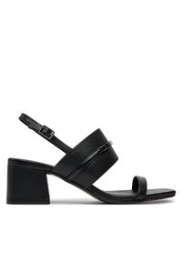 Calvin Klein Sandały Heel Sandal 45 Met Bar Lth HW0HW02056 Czarny. Kolor: czarny #1