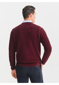 Pako Lorente - PAKO LORENTE – Bordowy bawełniany sweter męski. Okazja: na co dzień. Kolor: czerwony. Materiał: bawełna. Sezon: jesień. Styl: casual #8