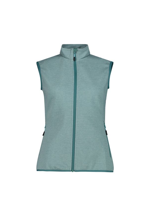 Kurtka bez rękawów na zamek dla kobiet CMP. Kolor: zielony. Długość rękawa: bez rękawów