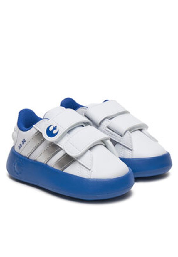 Adidas - adidas Sneakersy Star Wars Grand Court 2.0 IH1139 Biały. Kolor: biały. Materiał: skóra. Wzór: motyw z bajki