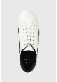 Armani Exchange sneakersy kolor biały. Nosek buta: okrągły. Zapięcie: sznurówki. Kolor: biały. Materiał: guma #5
