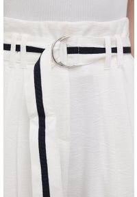 Silvian Heach spodnie damskie kolor biały proste high waist. Okazja: na co dzień. Stan: podwyższony. Kolor: biały. Materiał: tkanina. Styl: casual #2