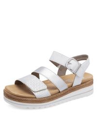 Remonte Sandały D0Q55-90 Srebrny. Kolor: srebrny. Materiał: materiał #3