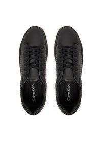 Calvin Klein Sneakersy Chunky Cupsole Laceup Lth Aop YM0YM01383 Czarny. Kolor: czarny. Materiał: skóra