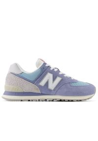 Buty New Balance U574BLG - fioletowe. Kolor: fioletowy. Materiał: guma, skóra, syntetyk, materiał, zamsz. Szerokość cholewki: normalna. Model: New Balance 574