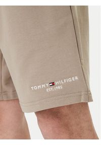 TOMMY HILFIGER - Tommy Hilfiger Szorty sportowe Logo MW0MW43068 Beżowy Regular Fit. Kolor: beżowy. Materiał: bawełna. Styl: sportowy #2