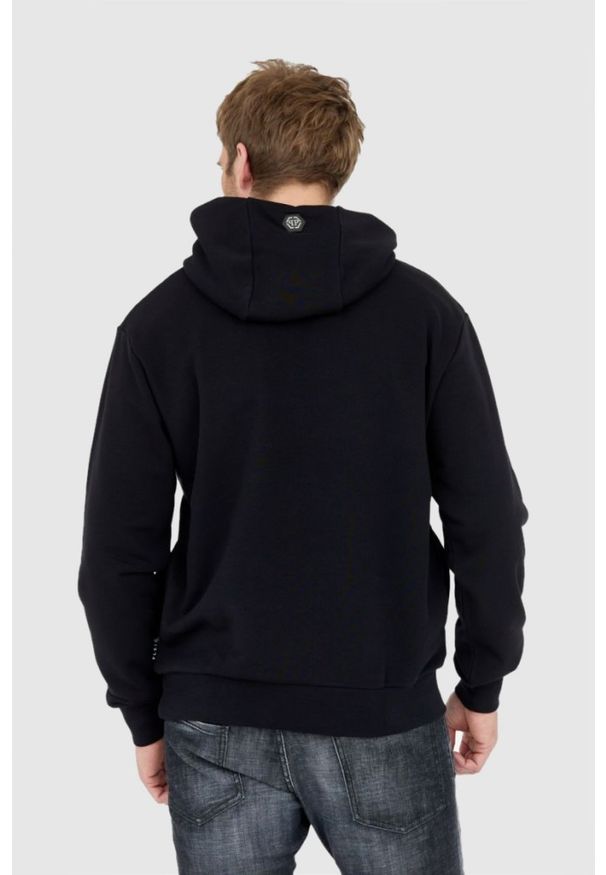 Philipp Plein - PHILIPP PLEIN Czarna bluza męska z kapturem x-ray skull, Rozmiar XXL. Typ kołnierza: kaptur. Kolor: czarny