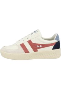 Buty do chodzenia damskie Gola Grandslam Trident. Kolor: biały. Materiał: skóra, materiał. Szerokość cholewki: normalna. Sport: turystyka piesza