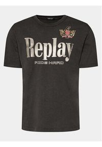 Replay T-Shirt M6820.000.22658 Czarny Regular Fit. Kolor: czarny. Materiał: bawełna #4