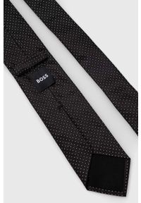 BOSS krawat jedwabny kolor czarny. Kolor: czarny. Materiał: jedwab #2