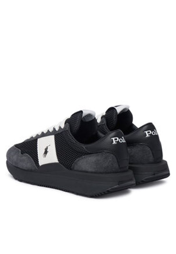 Polo Ralph Lauren Sneakersy 804P15653001 Czarny. Kolor: czarny. Materiał: skóra, zamsz