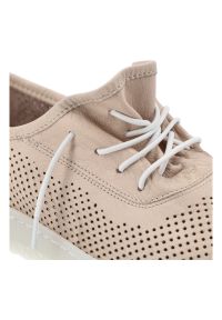 Półbuty damskie Ravini, ze skóry naturalnej licowej ażurowa cholewka sznurowanie lekka podeszwa casual, różowe, 2020-1. Okazja: na co dzień. Zapięcie: sznurówki. Kolor: różowy. Materiał: skóra. Szerokość cholewki: normalna. Wzór: ażurowy. Styl: casual #4