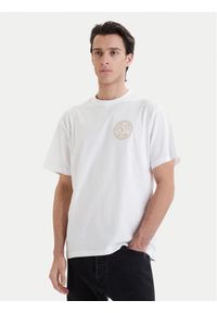 Versace Jeans Couture T-Shirt 80GAHT04 CJ00T Biały Regular Fit. Kolor: biały. Materiał: bawełna #1