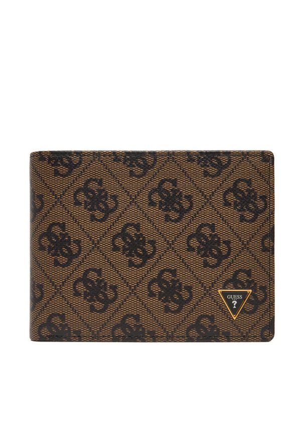 Guess Portfel SMVELE LEA20 Brązowy. Kolor: brązowy. Materiał: skóra