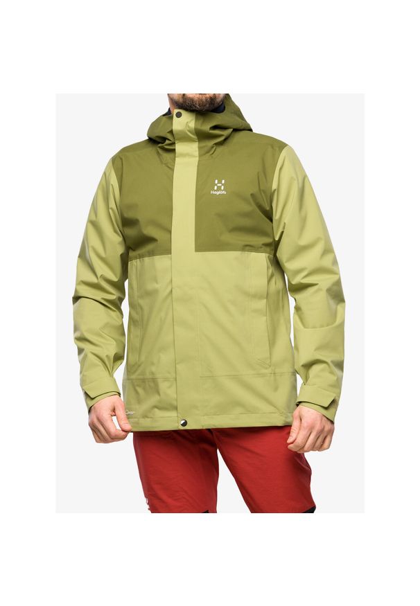 Haglöfs - Kurtka membranowa męska Haglofs Koyal Proof Jacket. Kolor: zielony. Sport: turystyka piesza