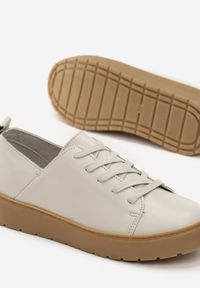 Renee - Szare Sneakersy Luxurious. Kolor: szary. Obcas: na platformie #4