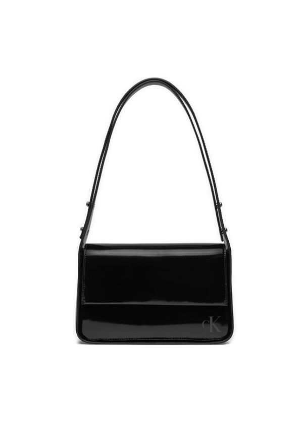 Calvin Klein Torebka Block Ew Flap Shoulderbag25 S K60K611833 Czarny. Kolor: czarny. Materiał: skórzane