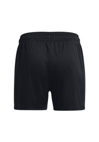 Spodenki piłkarskie dziewczęce Under Armour UA G's Ch. Knit Short - czarne. Kolor: czarny. Materiał: poliester, dzianina, materiał. Wzór: gładki. Sport: piłka nożna