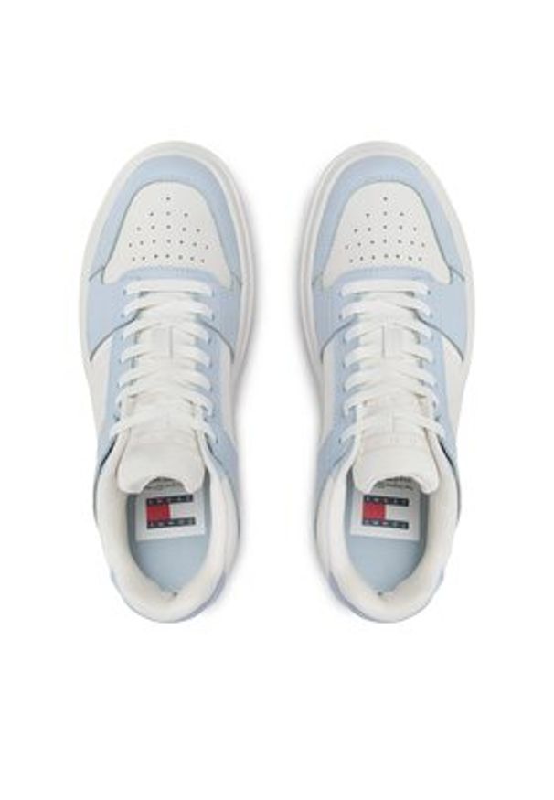 Tommy Jeans Sneakersy Tjw Skate Sneaker Mat Mix EN0EN02501 Błękitny. Kolor: niebieski. Materiał: skóra. Sport: skateboard