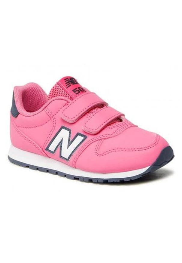 Buty do chodzenia dla dzieci New Balance 500. Zapięcie: rzepy. Kolor: wielokolorowy, różowy. Materiał: materiał, tkanina, syntetyk. Szerokość cholewki: normalna. Sport: turystyka piesza